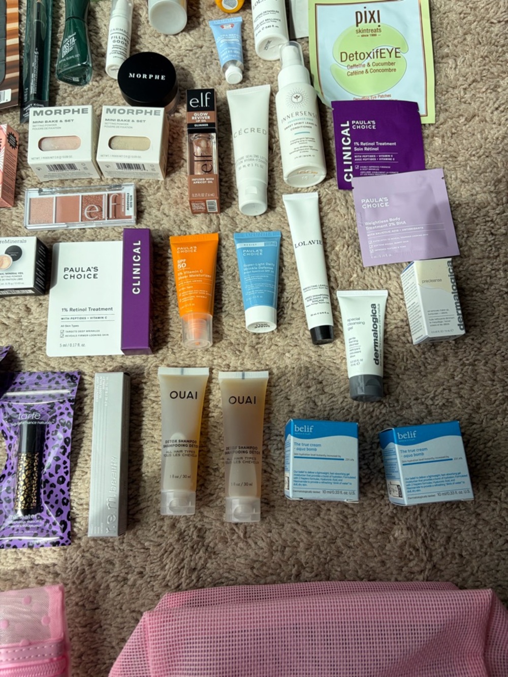 Assorted Beauty & Skincare Sample Lot With Pink Makeup Pouches - Picture 4 of 10